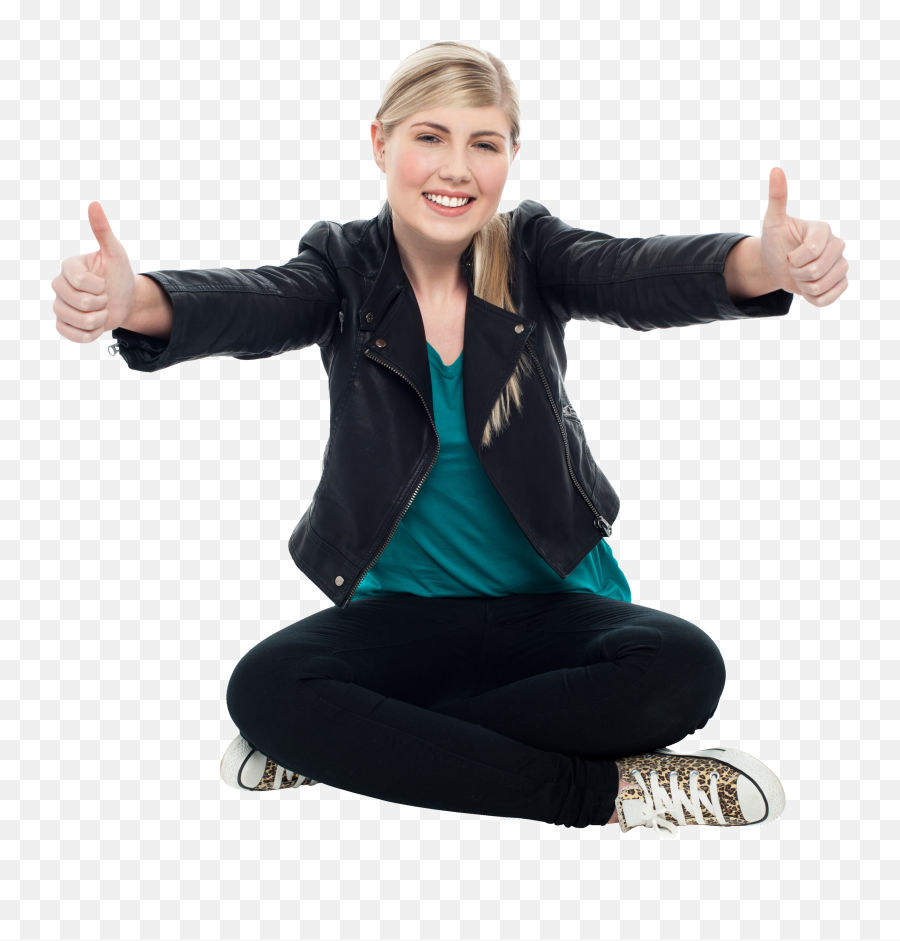 Download Women Pointing Thumbs Up Png Image For Free - Portable Network Graphics Emoji,Thumbs Up Transparent