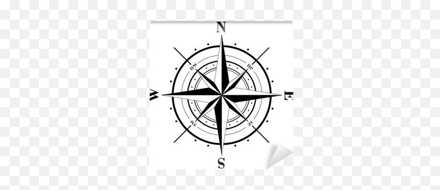 Compass Rose Wall Mural U2022 Pixers - We Live To Change Cardinal Direction Rose Compass Emoji,Compass Rose Png