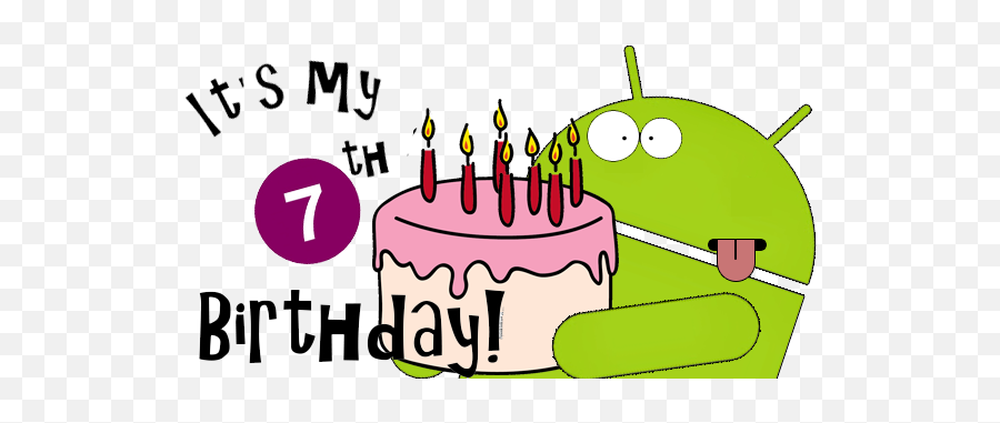 7th Birthday Cake Png - 7th Happy Birthday Png Full Size My 7th Birthday Emoji,Birthday Cake Png