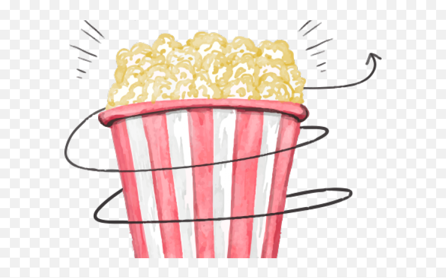 Argentina Clipart Popcorn - Watercolor Cinema Png Download Popcorn Watercolor Clipart Emoji,Movie Popcorn Clipart