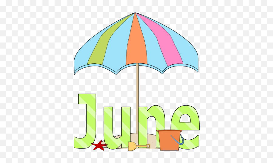 Month June Clip Art - June Summer Clipart Emoji,June Clipart
