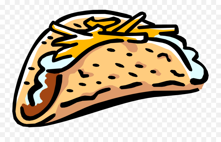 Mexican Taco Royalty Free Vector Clip Art Illustration - Tortilla Vector Png Emoji,Mexican Food Clipart