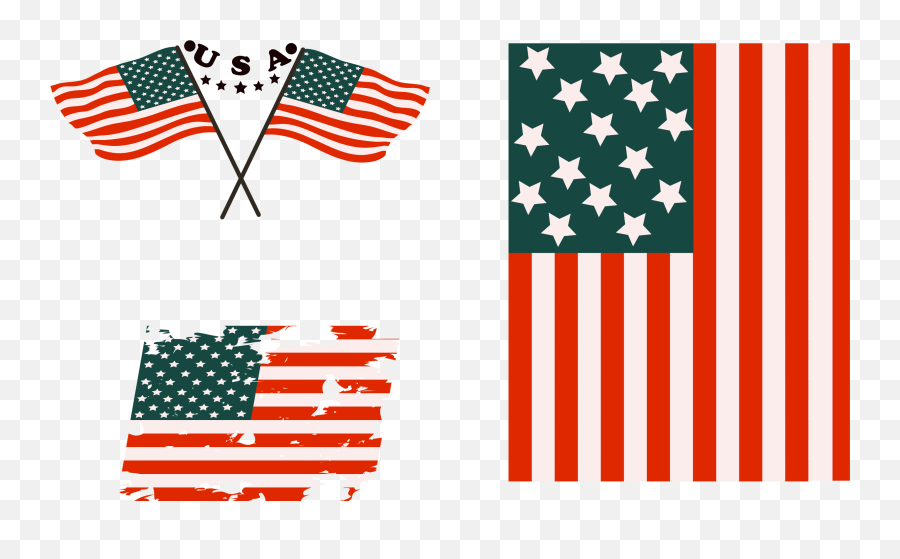 Flag Of The United States Graphic Design - Vector Hand Emoji,United States Flag Clipart