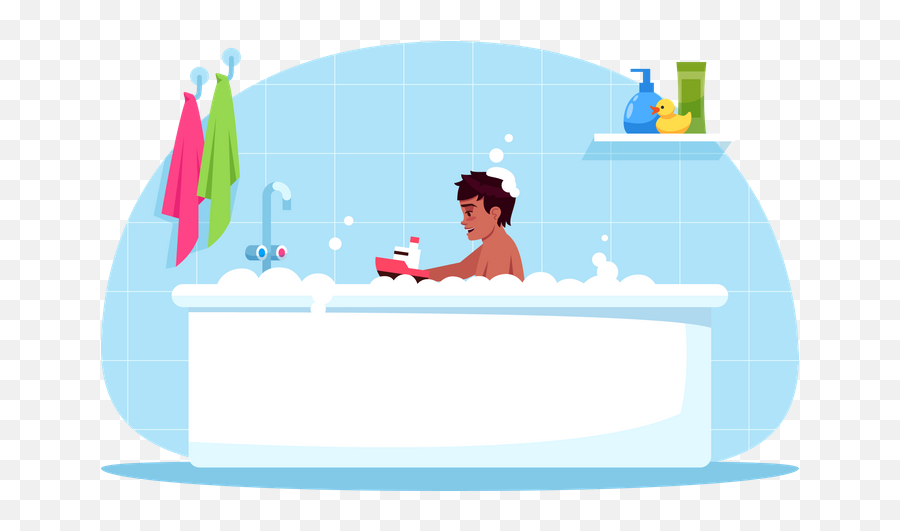 Best Premium Overflowing Bath Illustration Download In Png Emoji,Bath Time Clipart