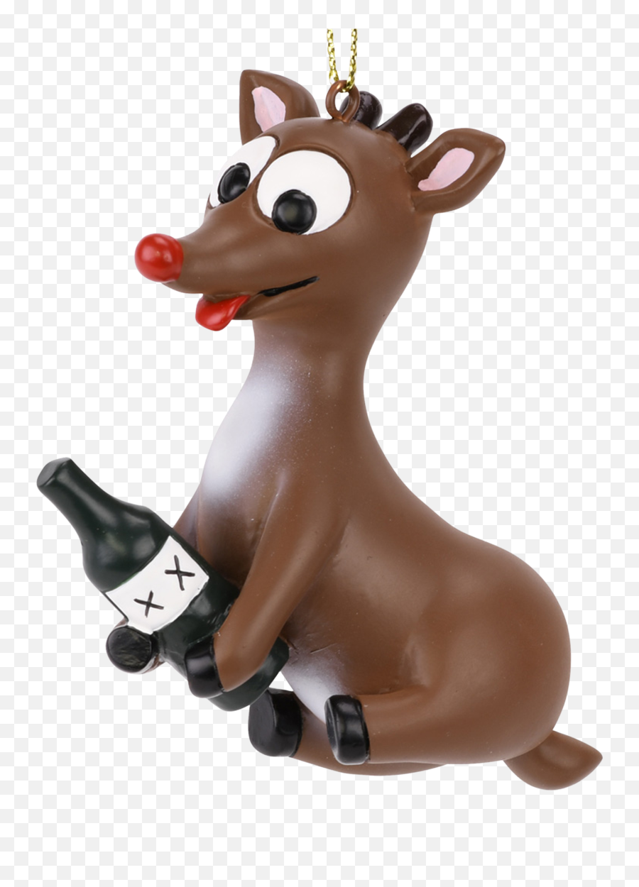 Rowdy Rudolph Funny Liquor Bottle Christmas Ornament Emoji,Liquor Bottle Clipart