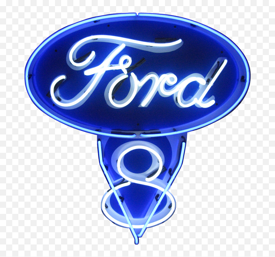 Ford V8 Neon Sign - Ford Neon Signs Emoji,V8 Logo