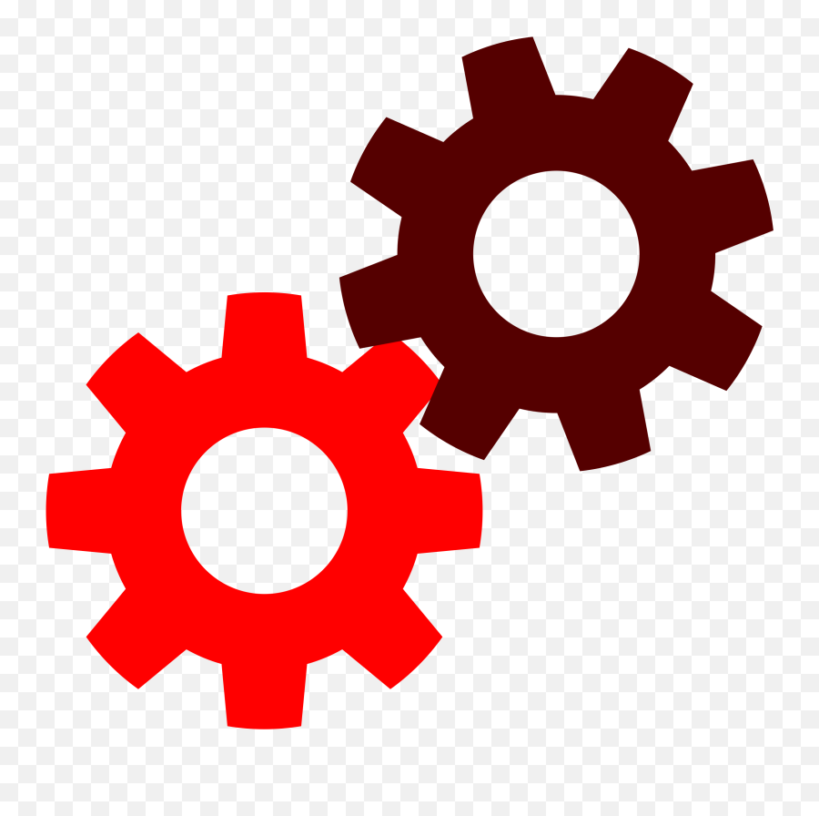 Gears Clipart Red Gears Red Transparent Free For Download - Red Settings Icon Transparent Background Emoji,Gears Png