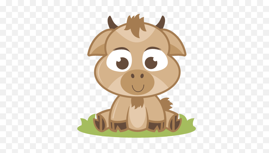 Goat Clip Art Black And White Image - Transparent Cute Goat Png Emoji,Goat Clipart