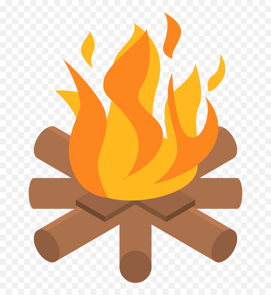 Campfire Clipart - Clipartworld Campfirevector Emoji,Bonfire Clipart Black And White
