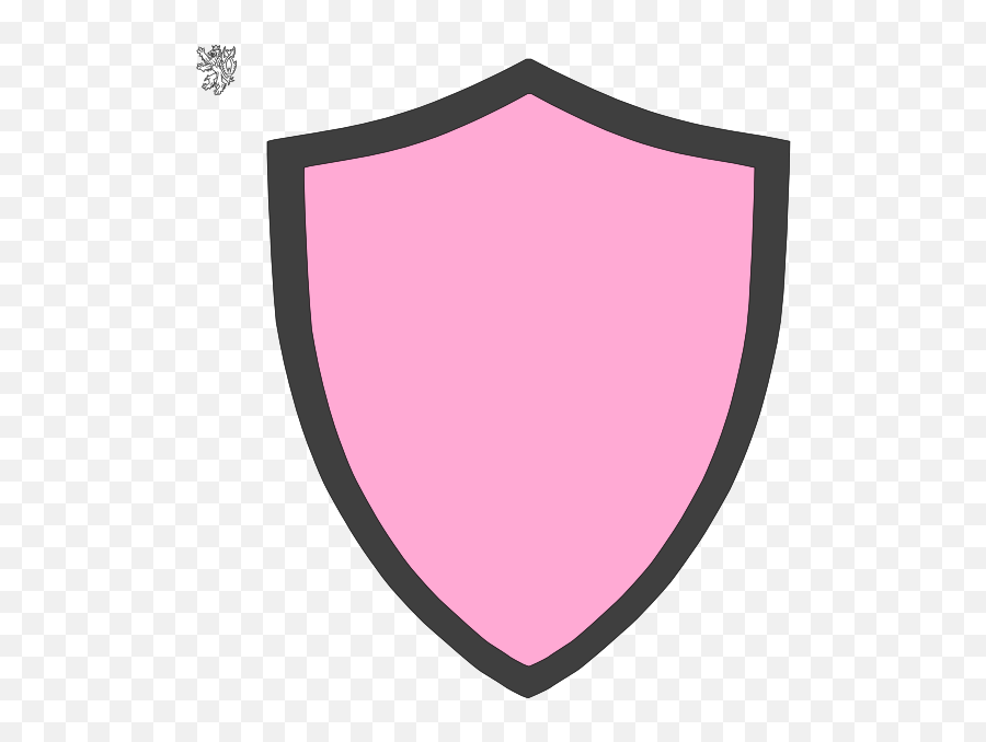 Pink And Grey Shield Clip Art At Clkercom - Vector Clip Art Blank Coat Of Arms Pink Emoji,Shield Outline Png