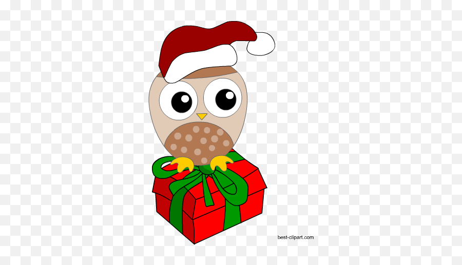 Cute Owl Clip Art Images Illstrations Emoji,Christmas Owl Clipart