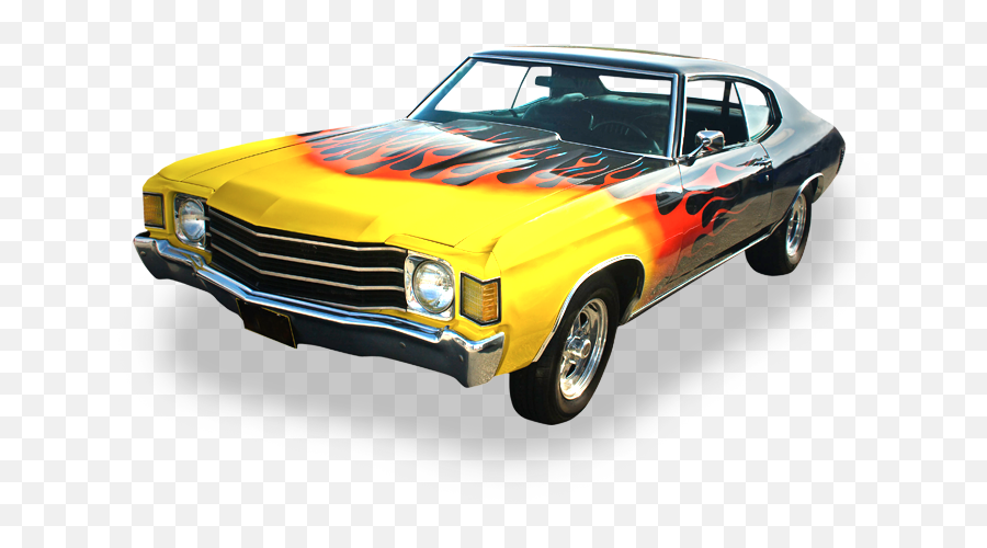 Yellow Car Png - Muscle Car Png Custom Paint Car Png Emoji,Muscle Car Png