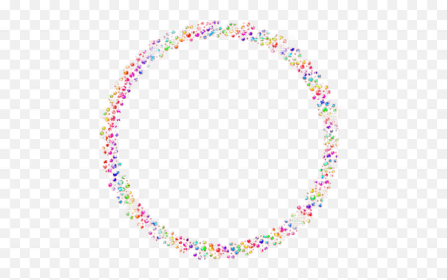 Circleframerainbow Circle Frame Glitter Beads Emoji,Rainbow Circle Png