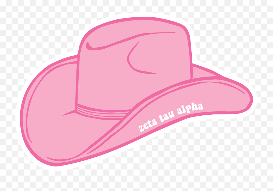 Zeta Tau Alpha Cowboy Hat Sticker Lkbstickersss Emoji,Zeta Tau Alpha Logo