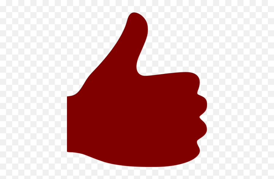 Maroon Thumbs Up Icon - Free Maroon Hand Icons Thumbs Up Icon Maroon Emoji,Thumbs Up Transparent