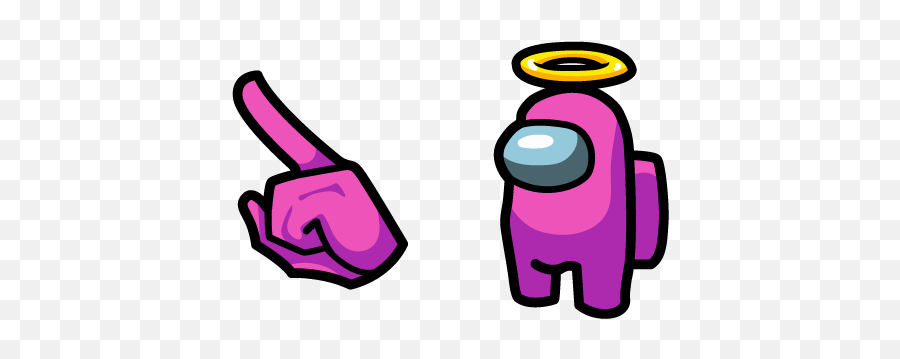 Among Us Pink Character In Angel Halo Cursor U2013 Custom Cursor - Among Us Character With Halo Emoji,Pink Safari Logo