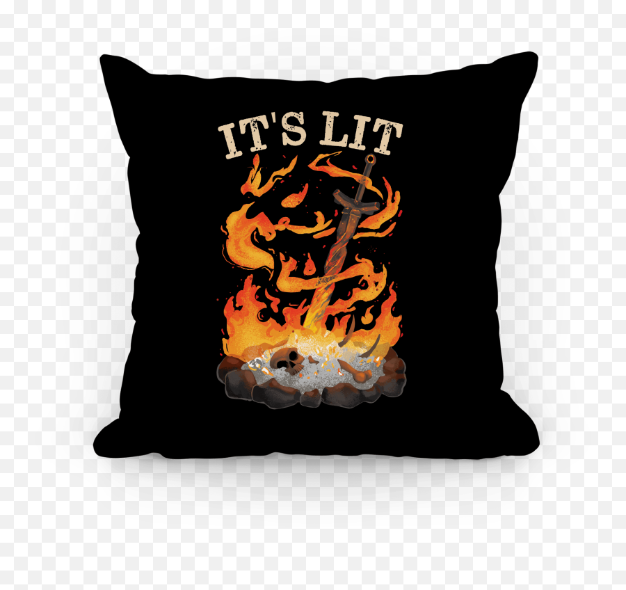 Its Lit Bonfire Pillows - Definition Pillow Emoji,Bonfire Png
