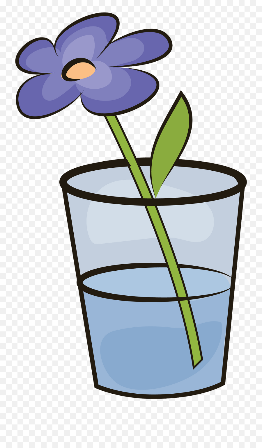 Flower In A Glass Clipart - Flower In The Glass Clipart Emoji,Glass Clipart