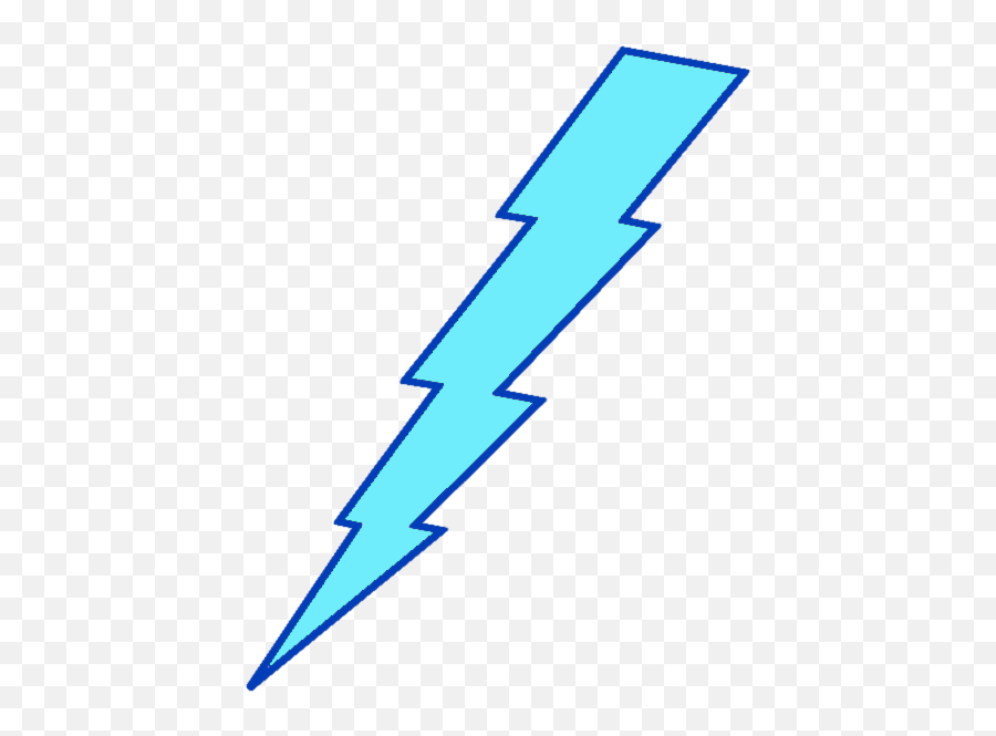 Lighting - Bolt Png Light Blue Lightning Bolt 499x608 Lightnig Clip Art Emoji,Blue Lightning Png