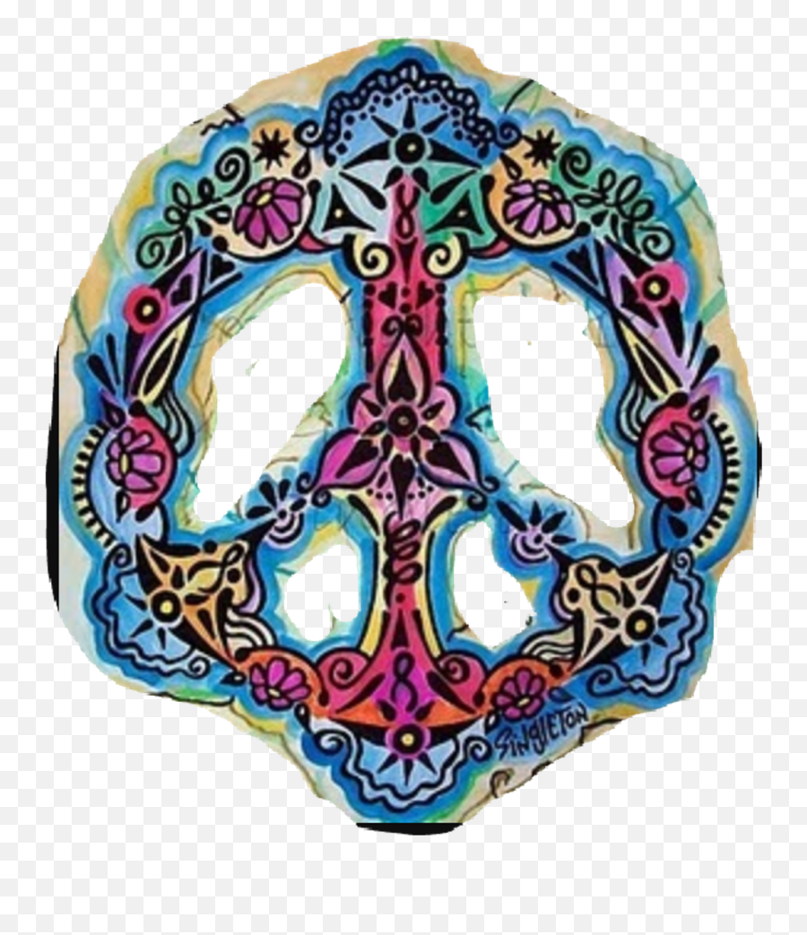Peace Hippie Love Boho Bohemianfree Emoji,Hippie Clipart