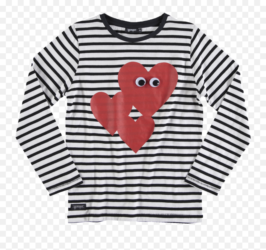 Yporqué Heart Eyes Striped Tee - Orange Mayonnaise Comme Des Garcons Play Shirt Green Heart Emoji,Heart Eyes Png