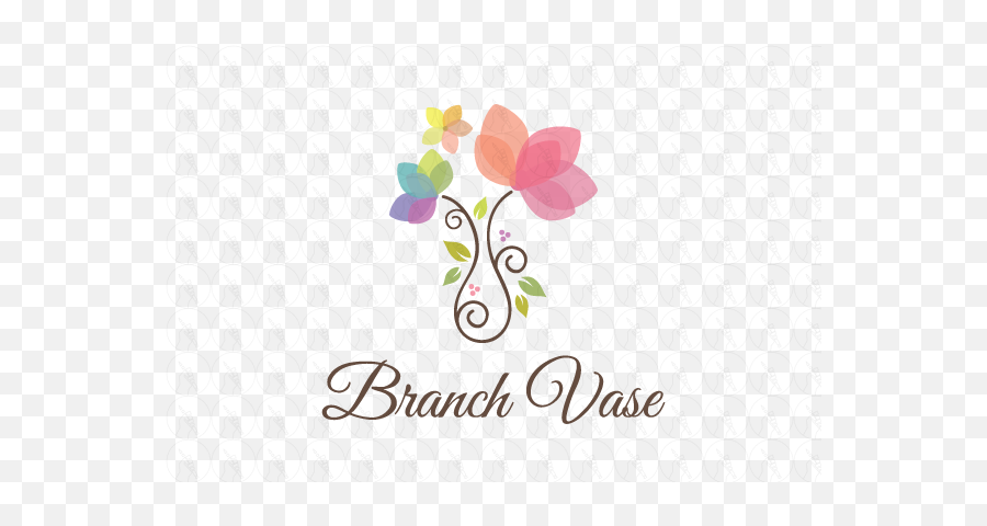 Branch Flowers Vase - 29500 By Dalia Flower Logo Flower Logotipo Para Floreros Emoji,Flower Logo