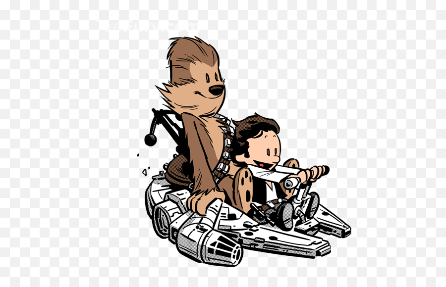 Best Buddies Strikes Back - Han Solo And Chewbacca Cartoon Calvin And Hobbes Star Wars Han And Chewie Emoji,Chewbacca Clipart