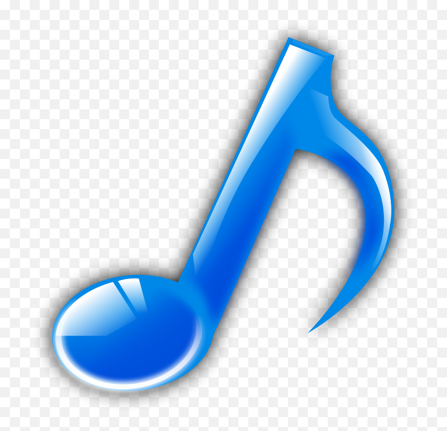 Clip Art Of Blue Music Note - Small Blue Music Notes Emoji,Music Note Clipart