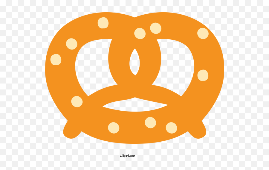 Food Cartoon Orange Pretzel For Pretzel - Pretzel Clipart Emoji,Orange Transparent Background