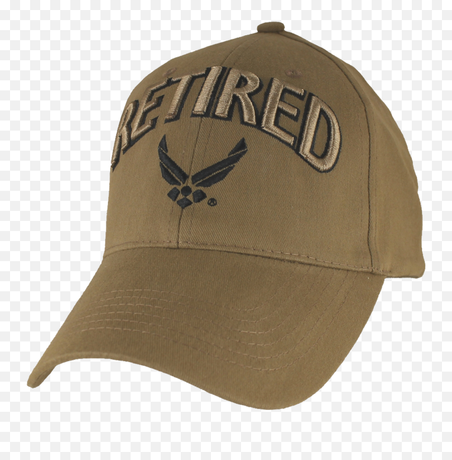 6638 - Air Force Retired Cap Wings Logo Cotton Coyote For Baseball Emoji,Wings Logo