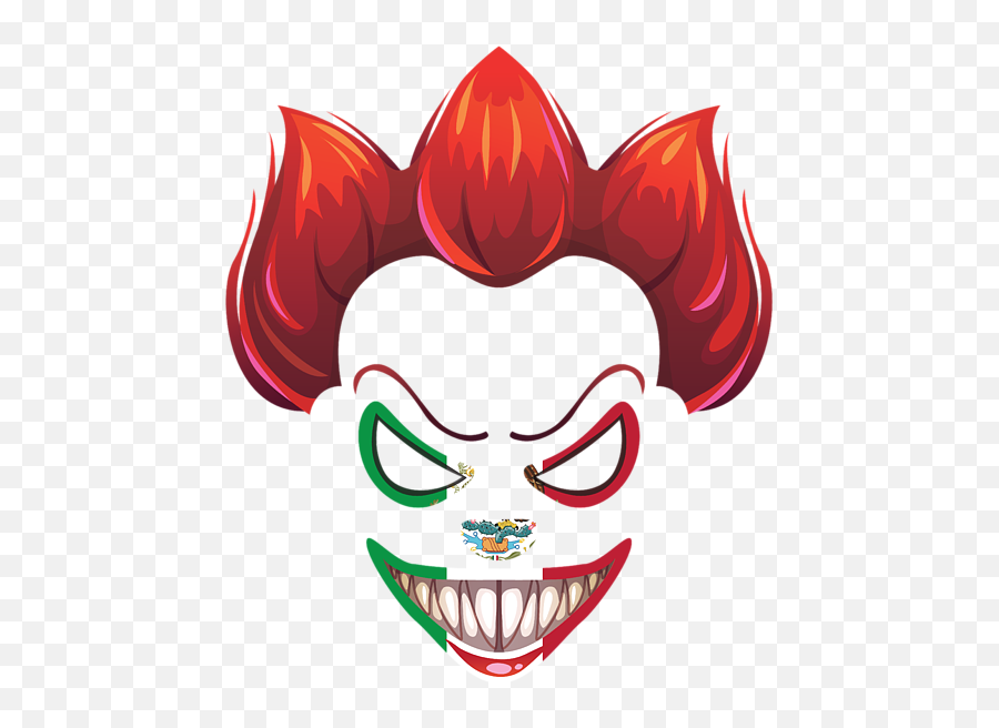 Mexican Scary Killer Clown Halloween Costume Evil Horror Emoji,Evil Clown Png