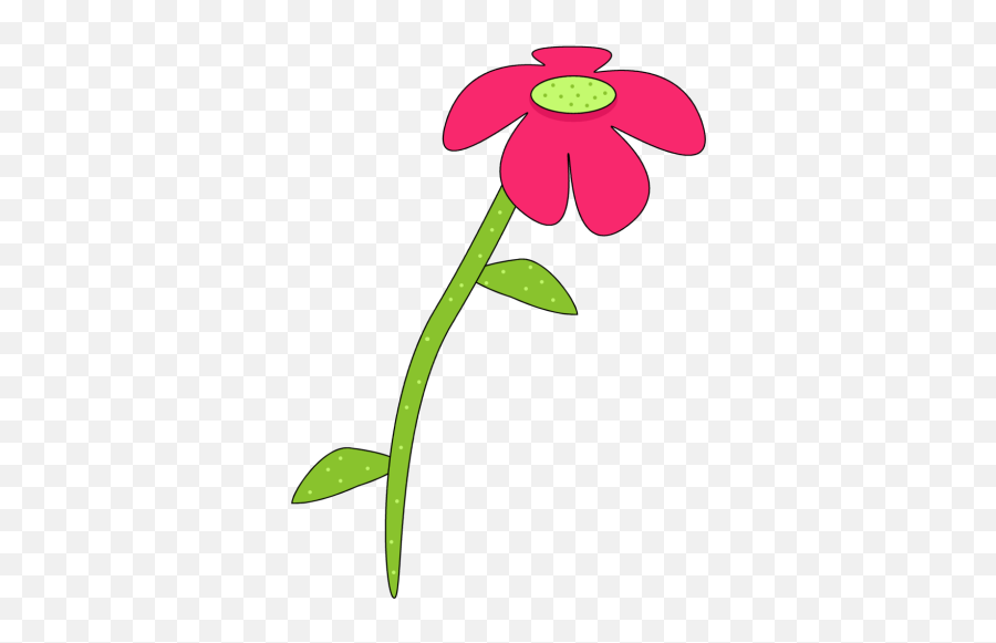 Library Of Graphic Art Flower Png Files - Green And Pink Flower Clipart Emoji,Flower Clipart
