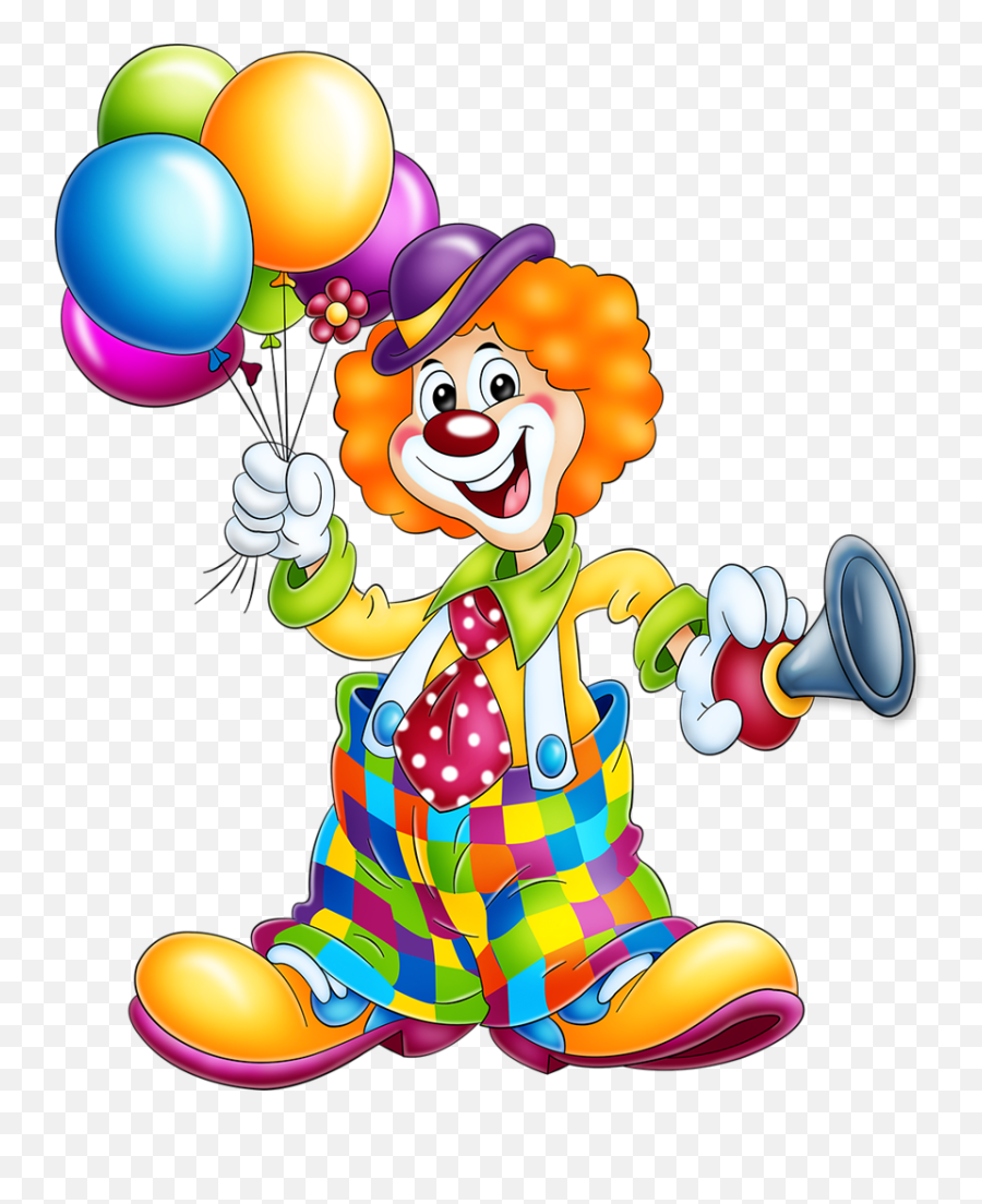 Svg Clown With Balloons Clipart - Clown Clipart Full Size Payaso Con Globos Animado Emoji,Balloons Clipart