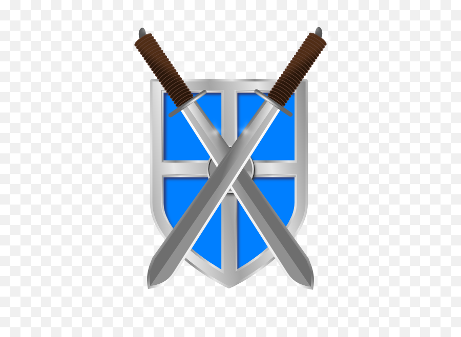 Swords And Light Blue Shield Clip Art At Clkercom - Vector Purple Sword And Shield Emoji,Lightsaber Clipart