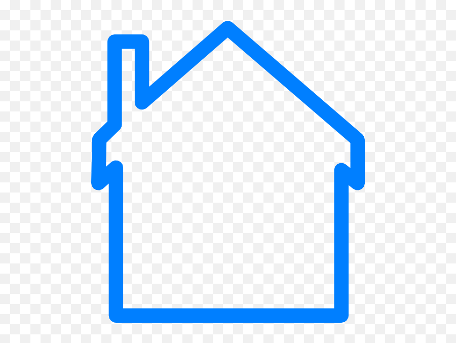 Download Hd Stick Figure House - Blue House Outline Clipart Emoji,House Outline Png