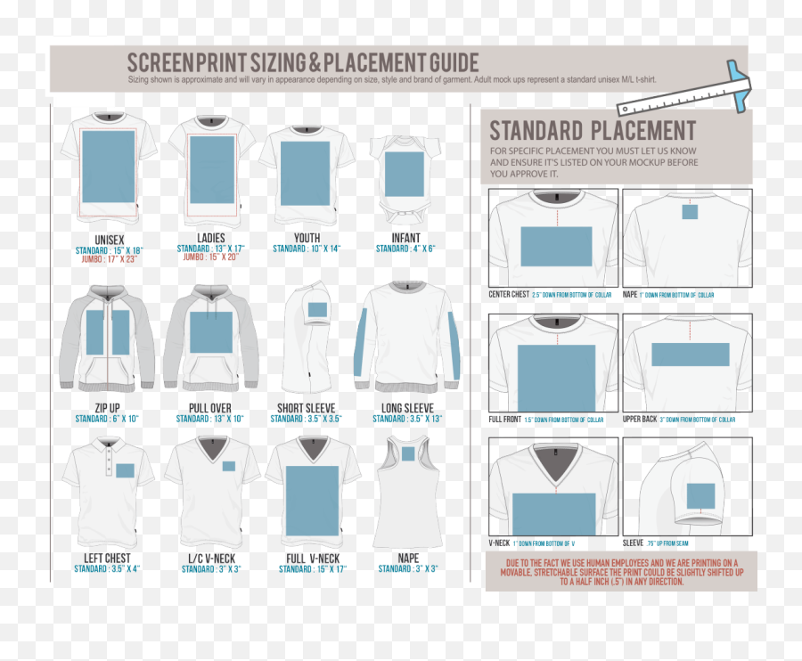 Screen Printing Shirts - Screen Print Placement Emoji,Screen Print Logo