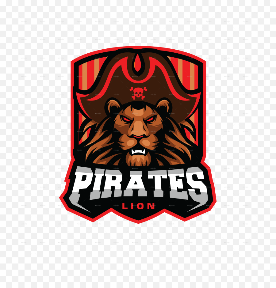 Lion Pirates Esport Mascot Design Emoji,Lion Logo Design