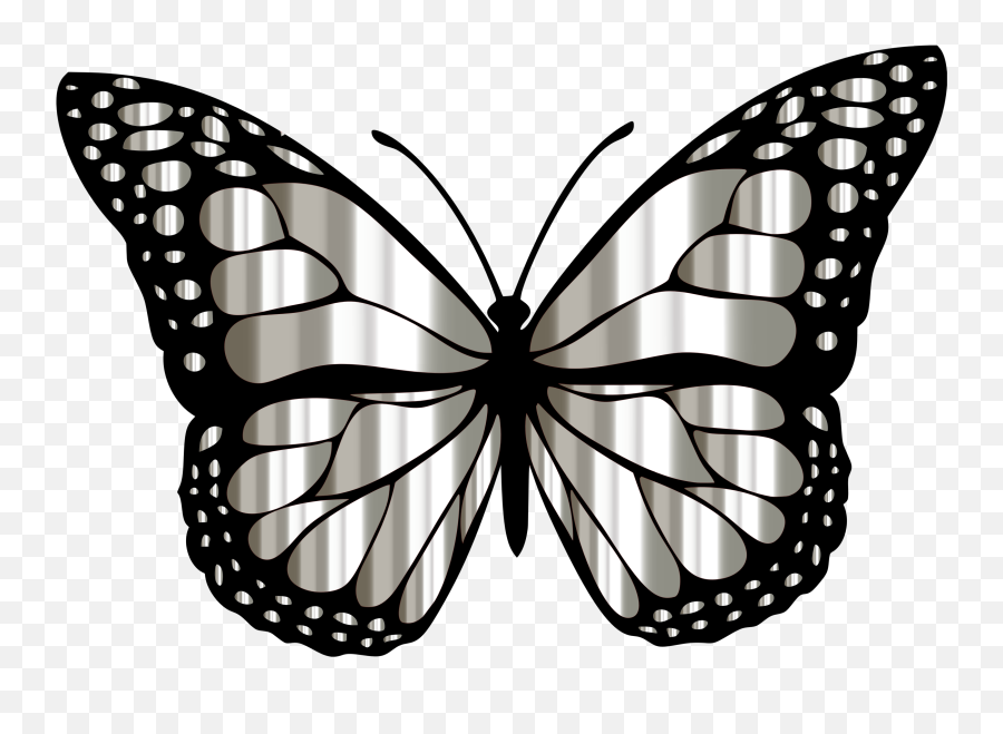 Clipart Butterfly Monarch Clipart Butterfly Monarch - Pastel Butterfly Emoji,Butterfly Clipart Black And White