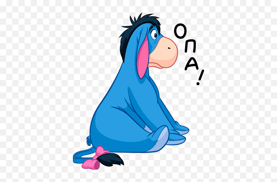 Vk Sticker 29 From Collection Eeyore Download For Free Emoji,Eeyore Clipart