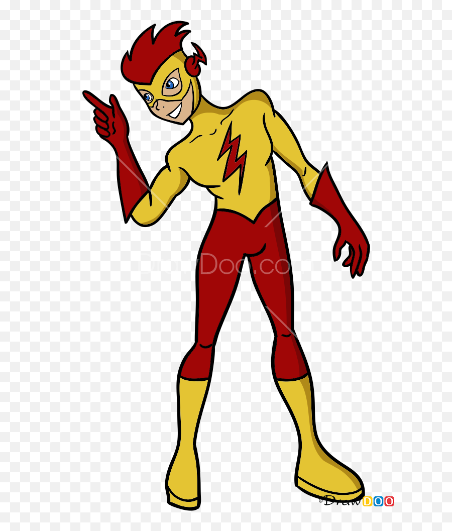 How To Draw Kid Flash Teen Titans Emoji,Teen Boy Clipart