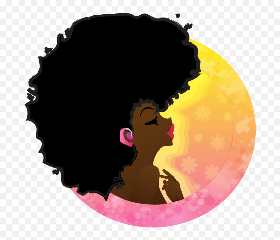 Download Black Woman With Afro Png Clip Art Library Stock Emoji,Curl Clipart