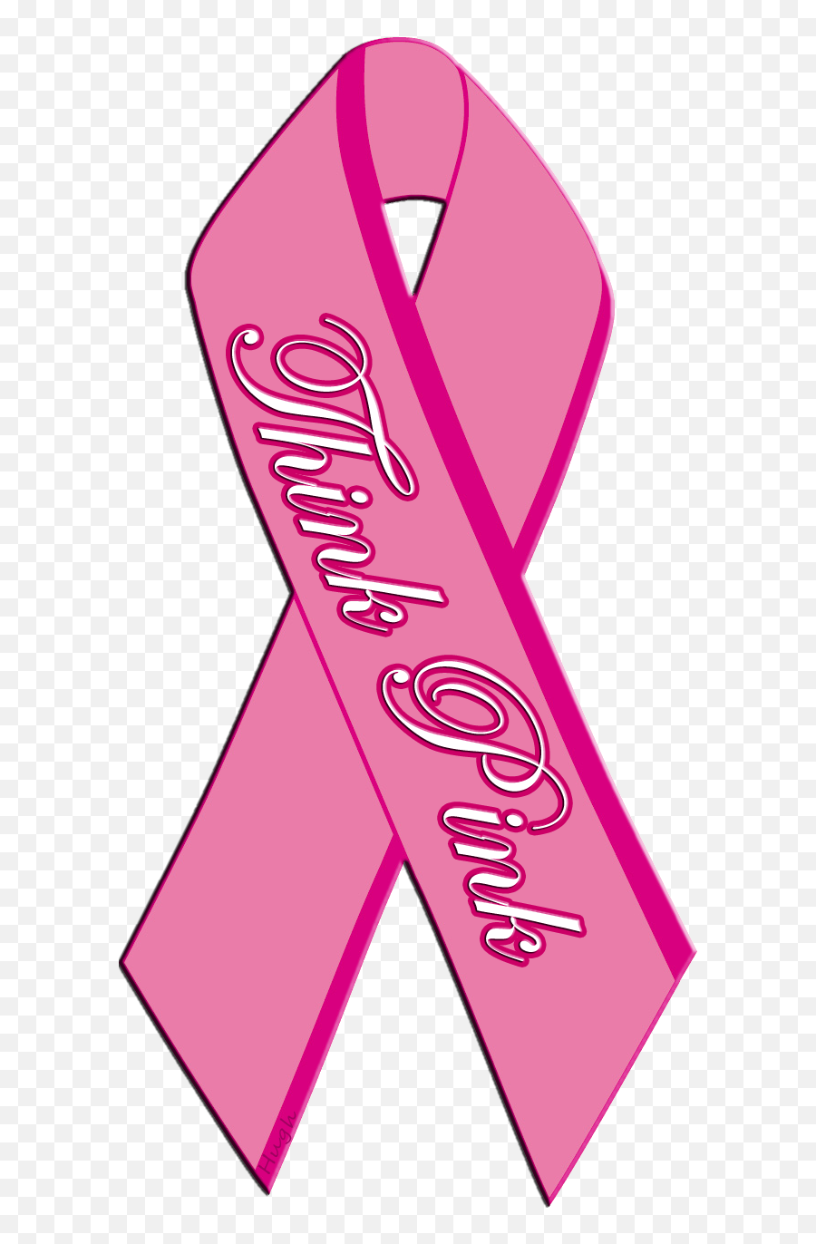 Think Pink Ribbon Clipart - Clipart Suggest Emoji,Pink Ribbon Clipart