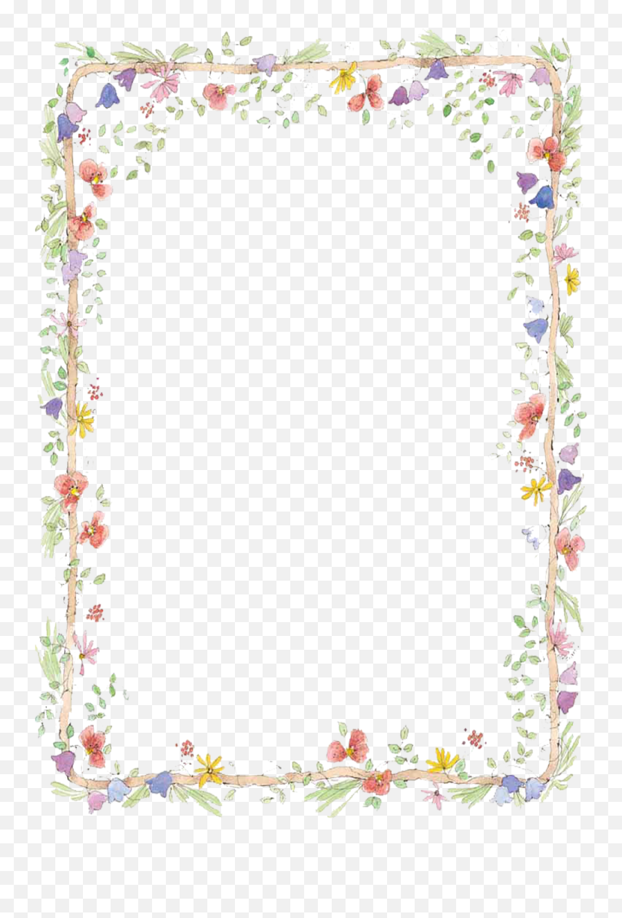 Flowers Borders Clipart Transparent - Free Flower Border Transparent Flower Border Emoji,Free Flower Clipart