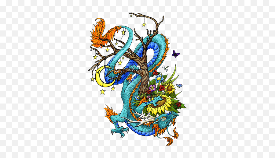 Dragon Tattoos Free Png Transparent - Tattoo Color Dragon Png Emoji,Dragon Tattoo Png