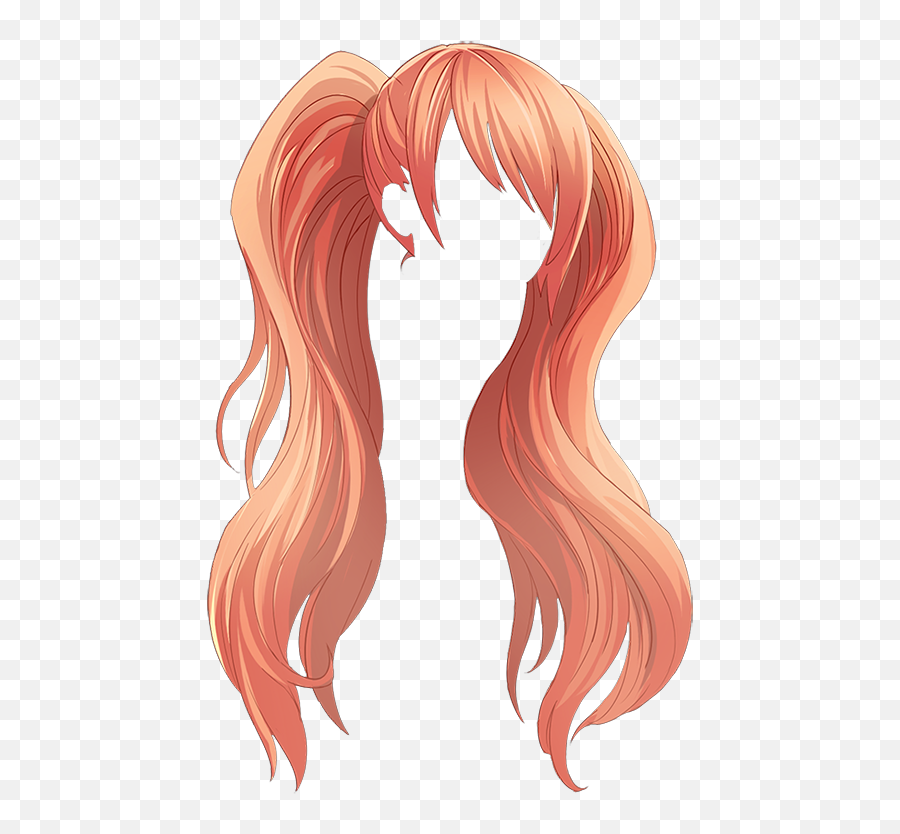 Anime Hair Png - Anime Girl Hair Png Transparent Png Full Hair Anime Girl Png Emoji,Anime Girl Transparent Background