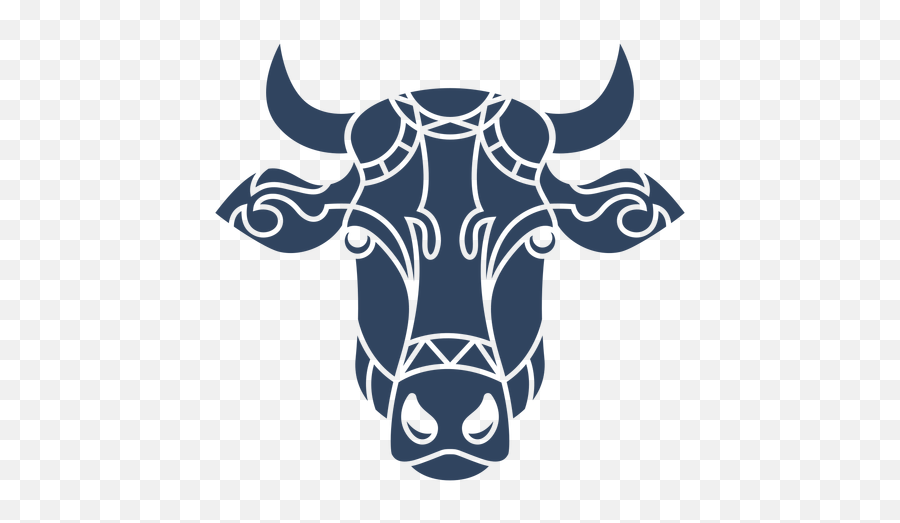 Mandala Cow Head Blue - Mandalas De Vaca Emoji,Cow Skull Clipart