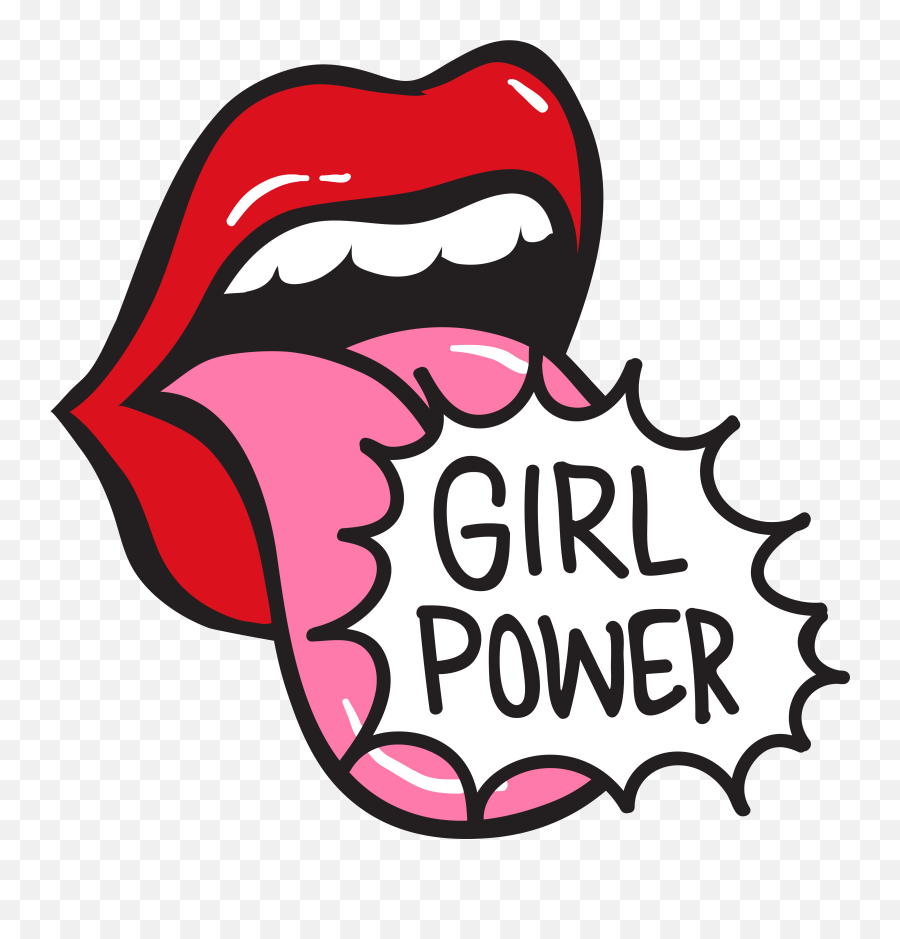 Download Girl Power 21 Tongue Pink - Girl Power Png Emoji,Power Png