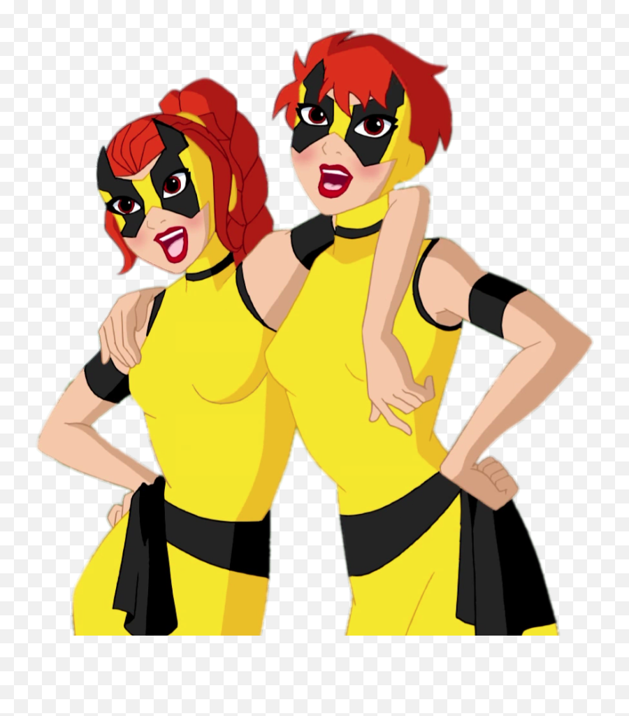 Dc Super Hero Girls Double Dare Twins - Cartoon Clipart Dc Superhero Girls Double Dare Twins Emoji,Twins Clipart