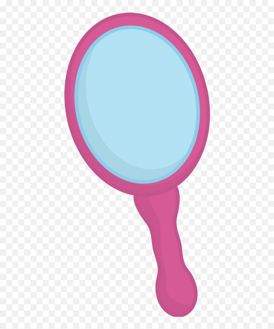 Pink Hand Mirror Clipart Transparent - Girly Emoji,Mirror Clipart