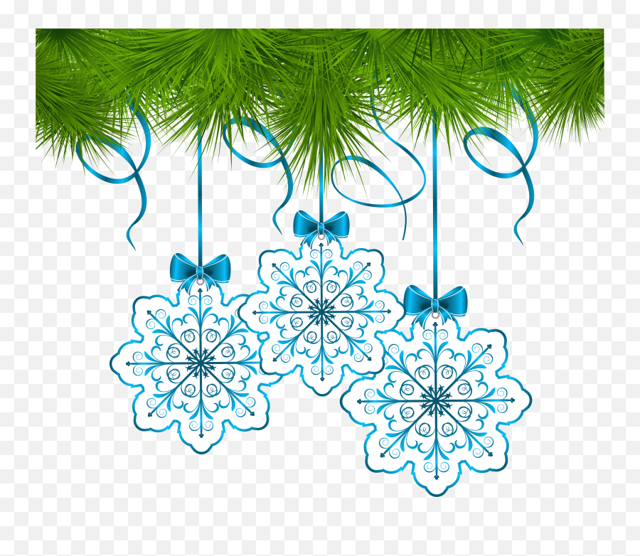 Blue Christmas Clipart Png - Christmas Snow Flakes Png Emoji,Christmas Clipart